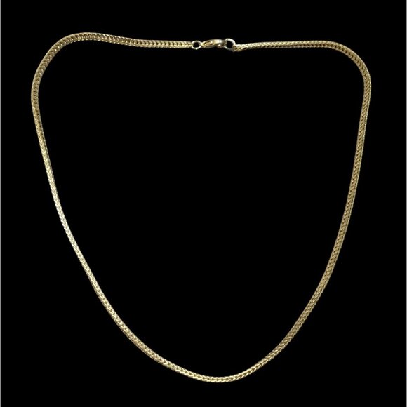 Vintage Hollow Wheat Chain Gold Tone With Lobster Clasp - Picture 1 of 8